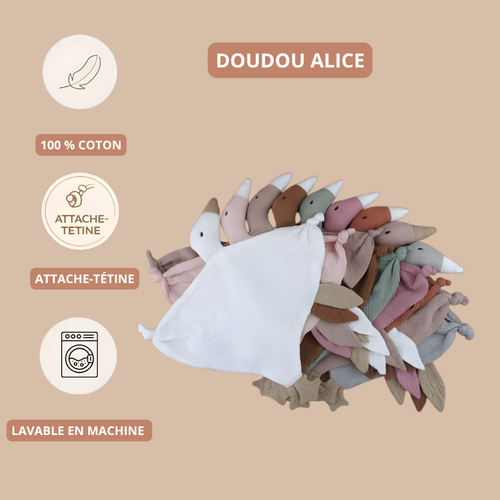 Doudou Oie - 100% Coton Alice