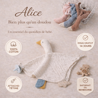 Goose Plush Toy - Alice - 100% Cotton
