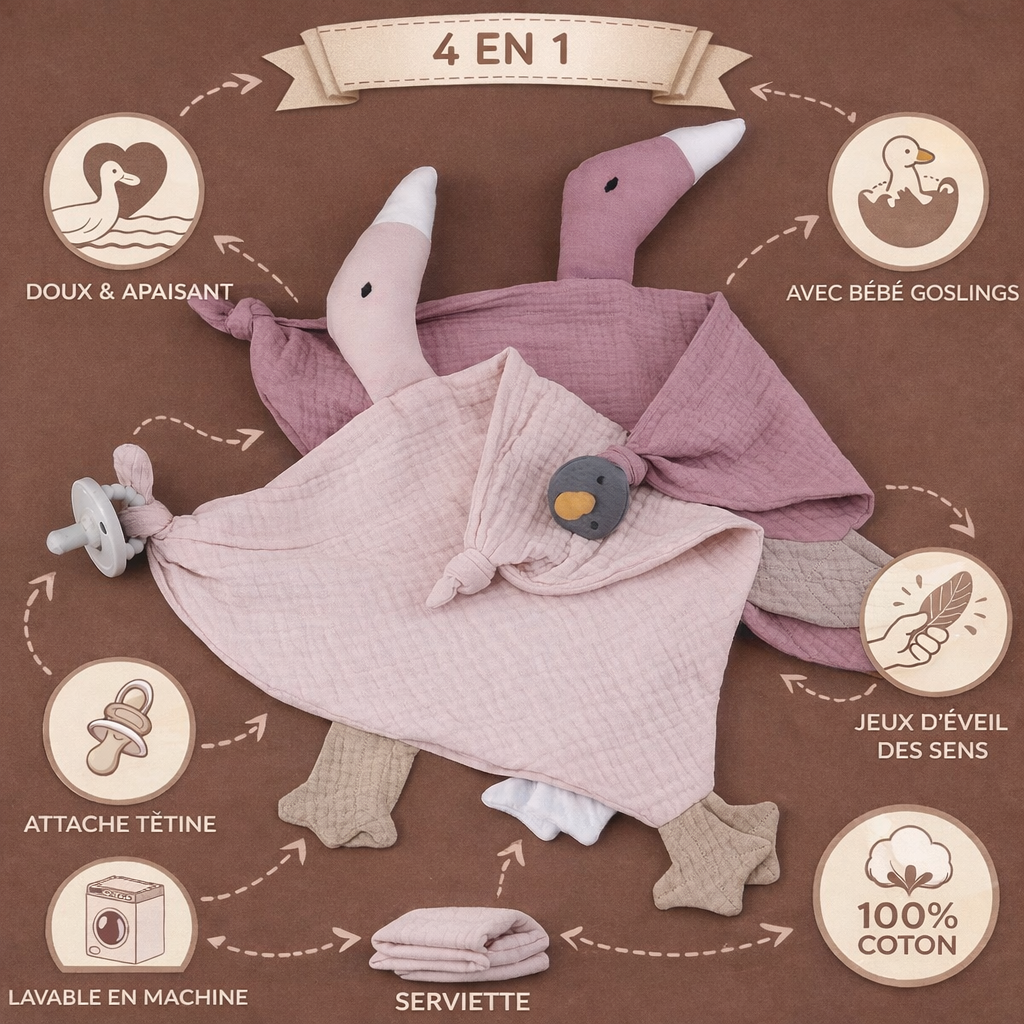 Goose Plush Toy - Alice - 100% Cotton